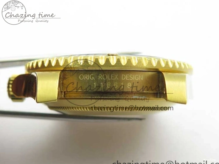 MiroTime 0111 WaterResistant Submariner 116618 LN D1F Best Edition YG Wrapped Black Dial on YG Wrapped Bracelet A 2588